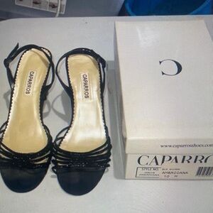 Caparros Black Strappy Heels